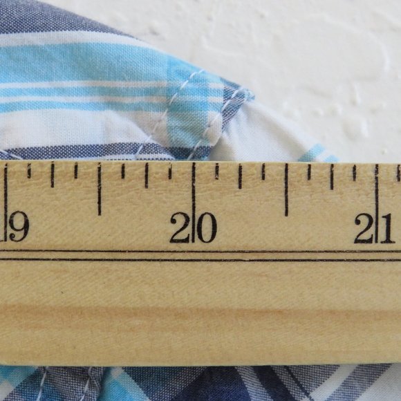 H&M* Men's Short Sleeve Snap Down Curved Hem Double Chest Pocket Shirt~ XL - Picture 7 of 12